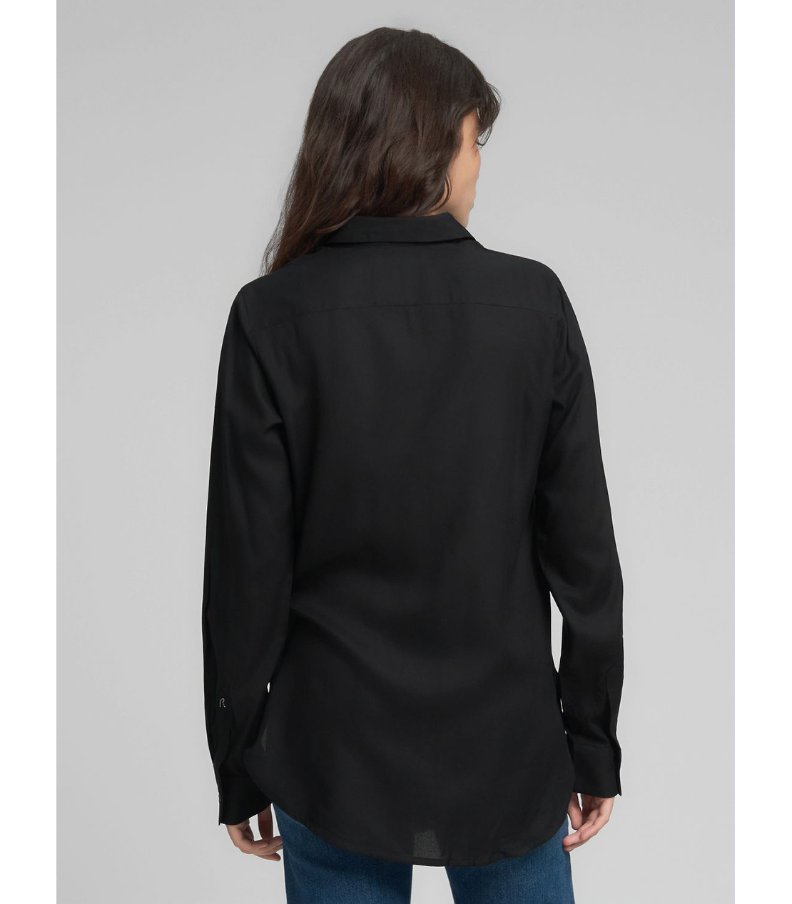 ストレートフィットロングシャツ 詳細画像 ブラック 3